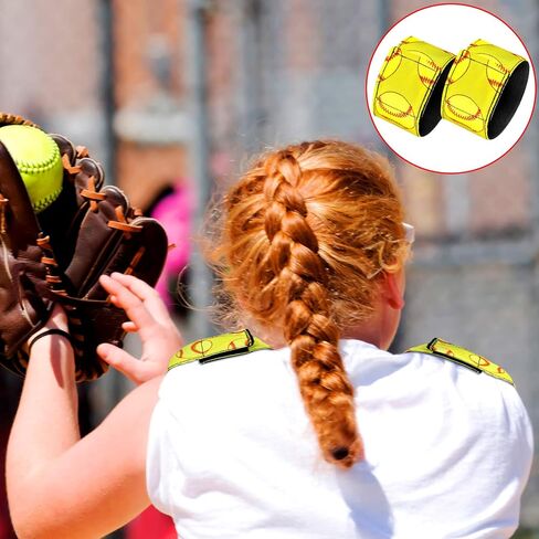 Unittype 20 Pairs Softball Sleeve Holders Sports T Shirt Sleeve Clips Sleeve Straps with Hook and Loop Sleeve Ties Sleeve Bands Fasteners for Girl Women Men Boy Activities, 10 Colors in Saudi Arabia