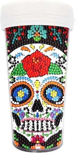 Eimilaly Diamond Painting Water Bottle for Kids, DIY Beach Holidays Diamond Mugs for Drinks, Crafts Art Gifts Toys for Boys Girls Party Supplies, Acrylic/16oZ in Saudi Arabia