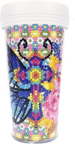 Eimilaly Diamond Painting Water Bottle for Kids, DIY Beach Holidays Diamond Mugs for Drinks, Crafts Art Gifts Toys for Boys Girls Party Supplies, Acrylic/16oZ in Saudi Arabia