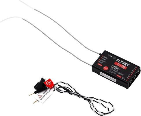 جهاز استقبال GoolRC Flysky FS-SR8، جهاز استقبال للتحكم عن بعد 2.4 جيجا هرتز 8 قنوات متوافق مع جهاز إرسال Flysky FS-ST8 RC للسيارات والقوارب والمروحيات in Saudi Arabia
