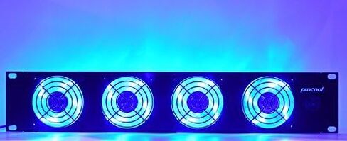 PROCOOL SL480B / 2U Quiet Rack Mount Intake Fan/Blue LED Fans/DJ, Amp and Equipment Racks/IT/Server Racks/Data Center Cooling in Kuwait