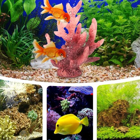 POPETPOP 4 قطعة حوض للأسماك نبات الراتنج المرجان ديكور المرجان الاصطناعي حوض السمك المرجان ديكور المنزل المناظر الطبيعية المرجان in Kuwait