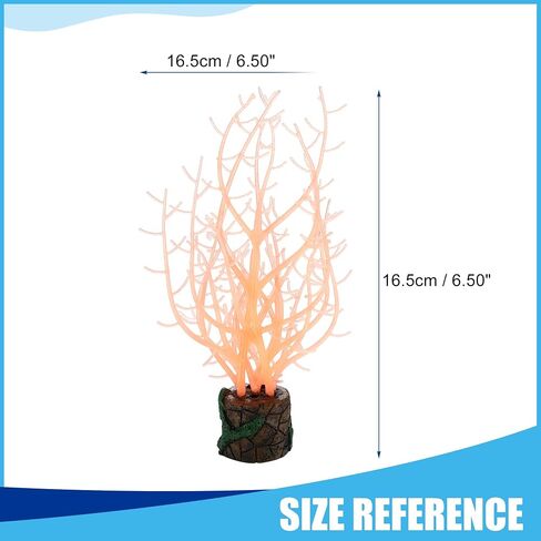 Silicone Glowing Aquarium Tree Coral, Fluorescence Aquatic Artificial Coral for Fish Tank Decoration (Blue) in Saudi Arabia