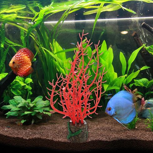 Silicone Glowing Aquarium Tree Coral, Fluorescence Aquatic Artificial Coral for Fish Tank Decoration (Blue) in Saudi Arabia