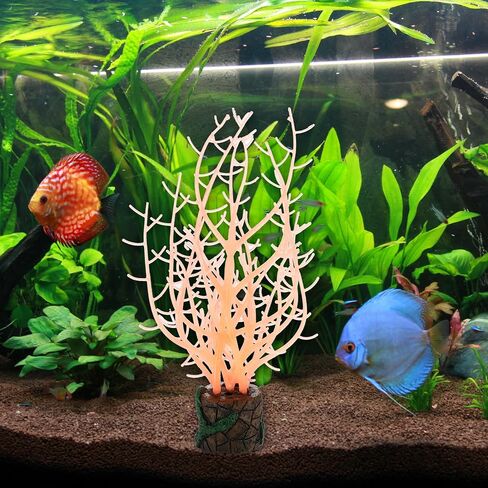 Silicone Glowing Aquarium Tree Coral, Fluorescence Aquatic Artificial Coral for Fish Tank Decoration (Blue) in Saudi Arabia
