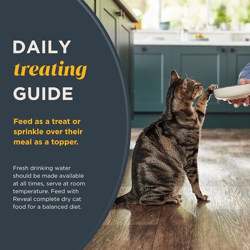 Reveal Natural Cat Treats, 8 Count, Single Ingredient Treats for Cat, Grain Free, Freeze Dried Salmon, 0.88 oz Bags in Saudi Arabia