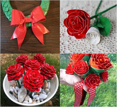 Premium Grade Colored Duct Tape, Duct Tape Colors 1in or 2 in x 10 Yards Each Roll- 60 Yards in Total! - No Residue, Tear by Hand & Waterproof - Great for Arts & Crafts and DIY Projects in Kuwait