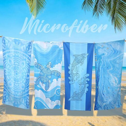 منشفة شاطئ تركية خفيفة الوزن من الألياف الدقيقة - مقاس 71 بوصة × 32 بوصة كبيرة جدًا وخالية من الرمال ورقيقة وسريعة الجفاف للسفر والسباحة والصالة الرياضية والتخييم للبالغين والنساء والرجال هدية العطلة الصيفية in Kuwait
