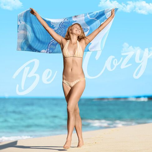 منشفة شاطئ تركية خفيفة الوزن من الألياف الدقيقة - مقاس 71 بوصة × 32 بوصة كبيرة جدًا وخالية من الرمال ورقيقة وسريعة الجفاف للسفر والسباحة والصالة الرياضية والتخييم للبالغين والنساء والرجال هدية العطلة الصيفية in Kuwait