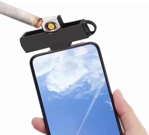 2 حزمة الهاتف المحمول ولاعة كهربائية USB نوع C ولاعة السجائر محول OTG منفذ التوصيل صغير محمول عديمة اللهب الإشعال الإلكتروني للهواتف المحمولة أندرويد اللوحي الهاتف الذكي in Kuwait