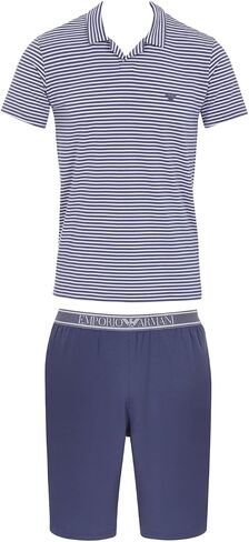 Emporio Armani Men's Yarn Dyed Striped Pajama Set in Saudi Arabia