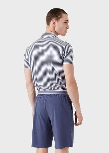 Emporio Armani Men's Yarn Dyed Striped Pajama Set in Saudi Arabia