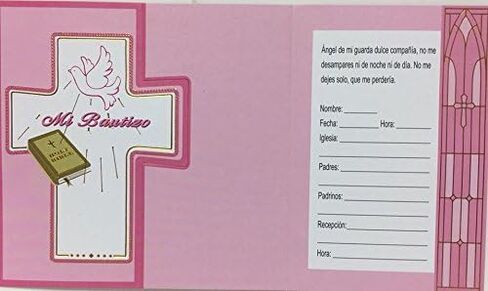 Invitation To My Baptism Mi Bautizo Invitacion Para Bautizo with Envelopes 8 Count in Kuwait