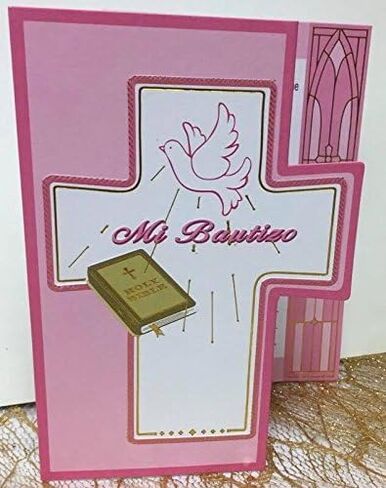 Invitation To My Baptism Mi Bautizo Invitacion Para Bautizo with Envelopes 8 Count in Kuwait