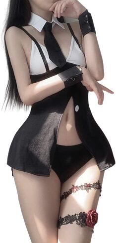 Sexy Female Secretary Costume Cosplay Office Ladies Mini Tight Uniform Sexy Hip Skirt in Saudi Arabia