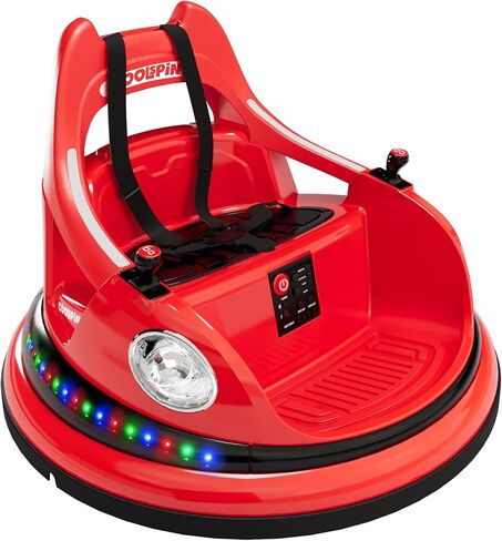 Ride On Electric Bumper Car for Kids & Toddlers, 12V Bumping Car W/Remote Control, LED Lights & 360 Degree Spin, ASTM Certified (Blue) in Saudi Arabia