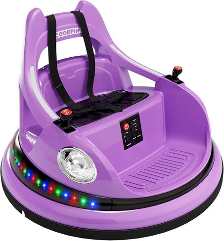 Ride On Electric Bumper Car for Kids & Toddlers, 12V Bumping Car W/Remote Control, LED Lights & 360 Degree Spin, ASTM Certified (Blue) in Saudi Arabia
