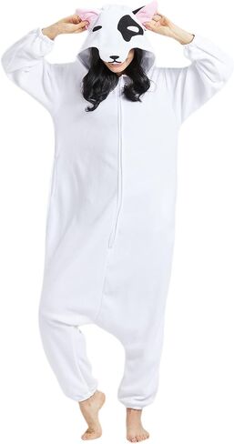 ملابس DELEY للجنسين من Animal Bull Terrier Dog Onesie، أزياء الهالوين للبالغين، ملابس نوم دافئة، ملابس منزلية in Kuwait