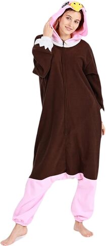 بدلة DELEY للجنسين من ملابس النعامة الحيوانية، أزياء الهالوين للبالغين، بيجامات تنكرية، ملابس نوم دافئة، ملابس منزلية in Kuwait