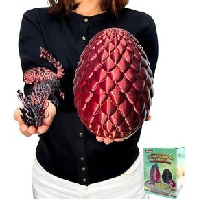24'' Big 3D Printed Dragon Egg Toy with Articulated Dragon Inside, Large Surprise Eggs Toys for Kids Teens Adults, Fantasy Office Desk Decor Collectible, Unique 2026 Graduation Gifts (Rainbow Random) in Saudi Arabia