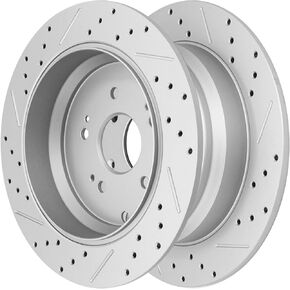 Disc Brake Rotor Rear Drilled and Slotted Solid Rotors for Honda CR-V 2005-2016, for Acura RDX 2007 2008 2009 2010 2011 2012 2013 2014 2015 2016 2017 2018 in Saudi Arabia
