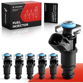 Fuel Injectors Set of 6, Compatible with Buick Allure 2005-2009, LaCrosse 2005-2009, Lucerne 2006-2008, Pontiac Grand Prix 2004-2008-v6 3.8L, with Retaining Clip, Replace Part 12576414 in Saudi Arabia