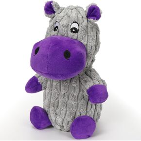 loncoldy Dog Squeaky Toys, Plush Dog Toys for Large Dogs, Tough Stuffed Animals Hippo Chew Toy, Crinkle Dog Toy to Keep Them Busy for Small Medium Large Breed, Pet Toys for Dogs in Saudi Arabia
