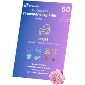 13" x 19" Inkjet Transparency Film | Screen Printing, Cyanotype Negative, Slide Film, Art Craft 100% Clear Transparency Paper, 10 Sheets in Saudi Arabia