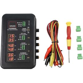 MN300 مولد إشارة محاكاة مستشعر السيارات DC 12-24V لتدفق ضغط الزيت وموضع خنق درجة حرارة الأكسجين واختبار التعزيز مع قنوات الجهد والمقاومة المزدوجة باللون الأسود in Kuwait