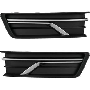 Front Fog Light Cover Compatible with 2016-2019 Volkswagen Passat Sedan Black Bumper Grille Cap Trim Set Replacement Parts (Left and Right) in Saudi Arabia