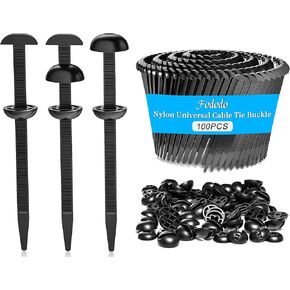 50Pcs Nylon Universal Cable Tie Buckle for Car, Upgraded Automotive Zipper Clips, Heavy Duty Self-Locking Zip Ties Holder with Pin & Button,Top Movable Dome Design in Saudi Arabia