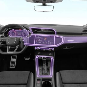 Car Interior Center Console Transparent TPU Paint Protective Film Anti Scratch Sticker LCD Screen Film,for Audi Q3 Sportback 2020-2024 in Saudi Arabia