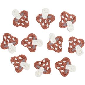 10 Pcs 7/8x9 Inch Cartoon Mini Mushroom Knit No Back Patch Hat Bag Shoes Socks Hand Sewn Garment Accessories in Saudi Arabia