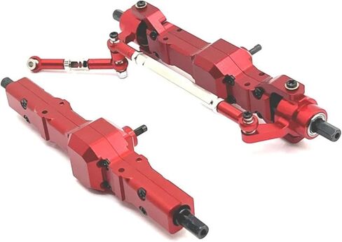 for WPL C14 C24 C54 B36 Metal Upgraded Front and Rear Axle(CNC Red) in Saudi Arabia