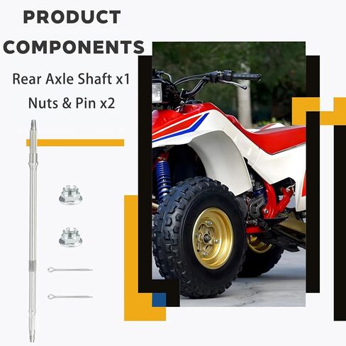 عمود المحور الخلفي والصواميل لهوندا Fourtrax 250 TRX250 1985-1987 42311-HA8-000 in Kuwait