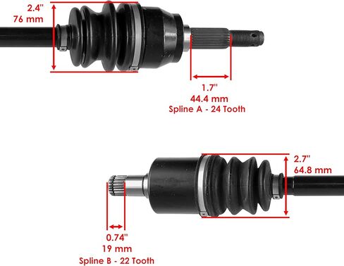 Caltric Front Left or Right CV Joint Axle Compatible with John Deere XUV550 XUV550 S4 XUV560 XUV590 in Kuwait