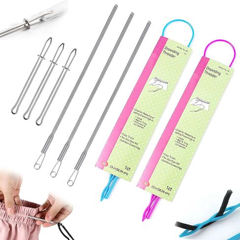 8 Pack Drawstring Threader Tool, Rope Puller Tool Set, Flexible Drawstring Threader for Easy Rope Clips for Jackets Coats Pants Hoodies Sweaters in Kuwait