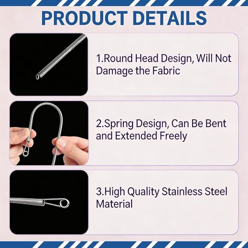 8 Pack Drawstring Threader Tool, Rope Puller Tool Set, Flexible Drawstring Threader for Easy Rope Clips for Jackets Coats Pants Hoodies Sweaters in Kuwait