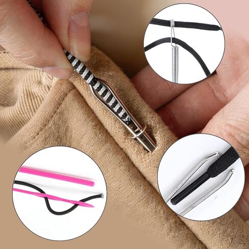 8 Pack Drawstring Threader Tool, Rope Puller Tool Set, Flexible Drawstring Threader for Easy Rope Clips for Jackets Coats Pants Hoodies Sweaters in Kuwait