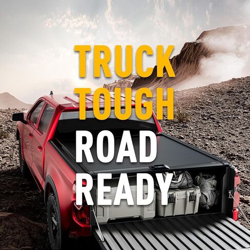 غطاء تونيو صلب قابل للسحب من ONINE مناسب حسب الطلب لسرير Toyota Tacoma 5ft 2016-2023 مع نظام السكك الحديدية المسار وسكة السرير وشرائح الألومنيوم، متوافق مع العارضة ورفوف البضائع. in Kuwait