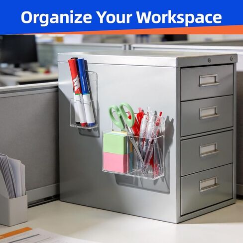 Simetufy Magnetic Pen Holder, 2 Pack Magnetic Dry Erase Marker Holder, Non-slip Acrylic Pen Holder for Fridge, Pencil Organizer for Refrigerator, Whiteboard, Locker Accessories in Saudi Arabia