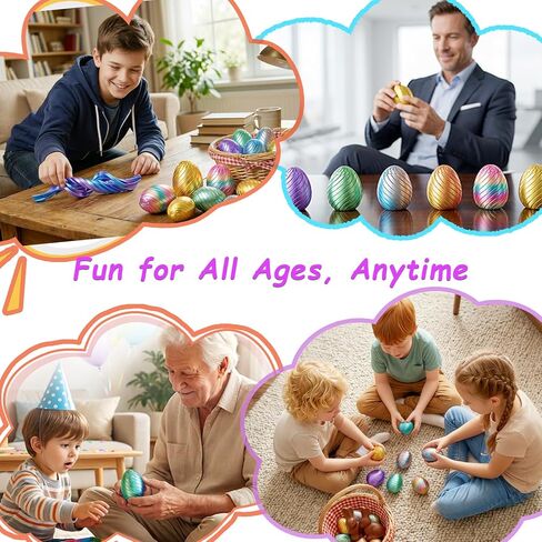 Twisty Fidget Egg 3D Printed Fidget Toys Sensory Desk Toy Stress Relief for Kids Adults Easter Gifts Christmas Stocking Stuffer White Elephant Gifts(Ombre Green) in Saudi Arabia