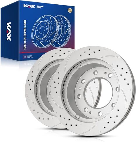 KAX Front Brake Rotors Kit for Toyota, Lexus - Highlander, Sienna, RX350, NX300, NX200t, RX450h, NX300h, 12.91 inch(328mm) Vented Disc Brake Rotor in Kuwait