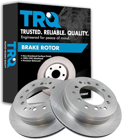 مجموعة دوار الفرامل الخلفية TRQ ذات فتحات تهوية متوافقة مع 2003-2009 Lexus GX470 2003-2009 Toyota 4Runner 2007-2009 FJ Cruiser 2001-2007 سيكويا in Kuwait