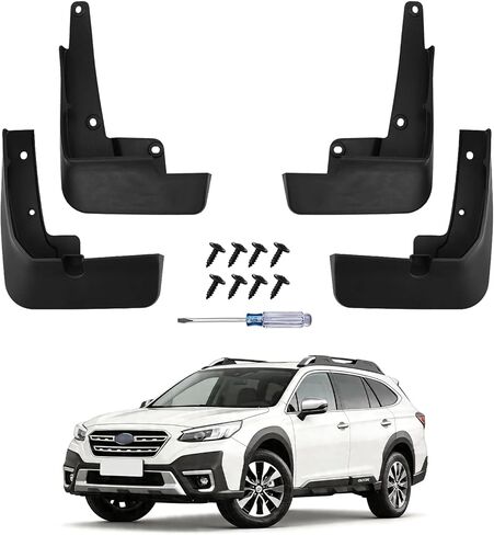 No Drill Mud Flaps for 2021-2025 Subaru Outback, Heavy Duty Front & Rear All Weather Splash Guards Set for Base Premium Limited/Touring/Onyx Edition XT Models, OEM-Style Mud Guards, Not Fit Wilderness in Saudi Arabia
