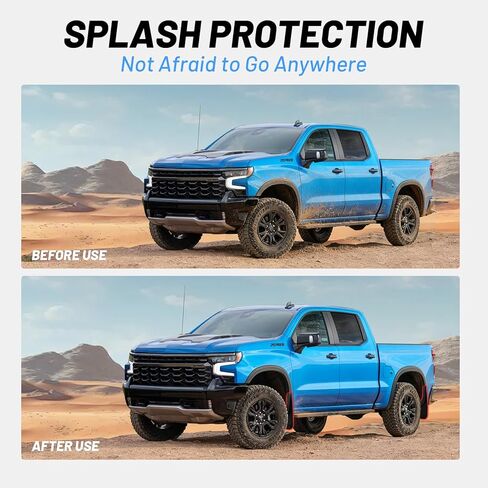 4PCS Mud Flaps Splash Guards Fit for 2019-2026 Chevrolet Silverado 1500 (Excludes ZR2, LT Trail Boss, Custom Trail Boss), Front & Rear Custom Fit Mud Guards, All-Weather Protection Accessories in Saudi Arabia