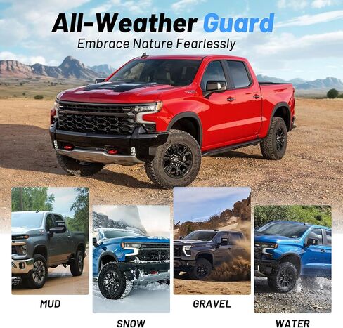 4PCS Mud Flaps Splash Guards Fit for 2019-2026 Chevrolet Silverado 1500 (Excludes ZR2, LT Trail Boss, Custom Trail Boss), Front & Rear Custom Fit Mud Guards, All-Weather Protection Accessories in Saudi Arabia