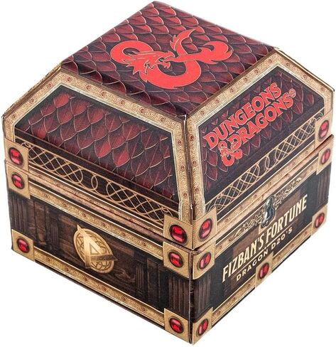 D&D Fizban's Treasure Misfit - Oversized d20 Blind Box by FanRoll | Ages 14+ | 25mm Mystery Dice in Treasure Chest, Metal, Gemstone, Liquid Core & Hollow RPG Dice for DND | Dragon-Themed Dice in Saudi Arabia