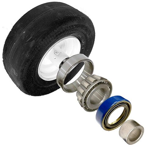 2 Kits Front Wheel Bearing & Seal Rebuild Kit w/Garter Spring Loaded Seal Upgrade Replaces Toro Exmark 110-8837 - OEM Upgraded Bore Sealant Coated Seals in Kuwait
