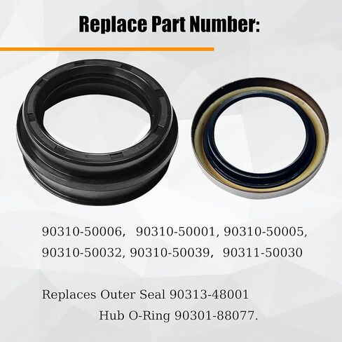 6Pcs Inner Outer Rear Wheel Axle Seal Kit ompatible with Toyo ta 4Runner Pickup T100 Tacoma Tundra Replace Number: 90313-48001 90301-88077 90310-50006 in Saudi Arabia